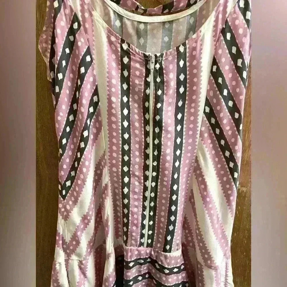 Free People White, Purple & Gray Spaghetti Strap Mini Dress/Top Size XS  - Picture 5 of 10